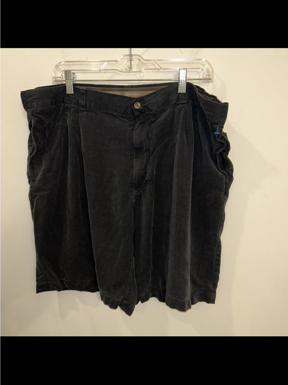 Tommy Bahama Black 100% Silk Flat Front Shorts W 40
